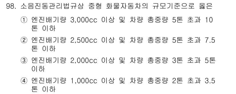 소음진동기사 2017년 99번 - 정답과 핵심 포인트를 검수 중인 기출문제