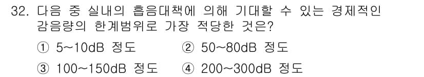 소음진동기사(구) 2019년 33번 - 정답과 핵심 포인트를 검수 중인 기출문제