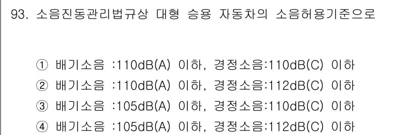 소음진동기사 2019년 94번 - 정답과 핵심 포인트를 검수 중인 기출문제