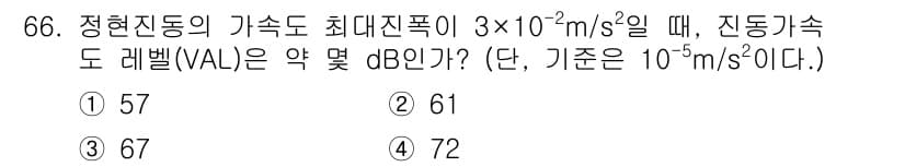 소음진동기사(구) 2020년 66번 - 정답과 핵심 포인트를 검수 중인 기출문제