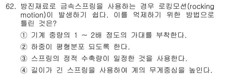 소음진동기사(구) 2021년 62번 - 정답과 핵심 포인트를 검수 중인 기출문제