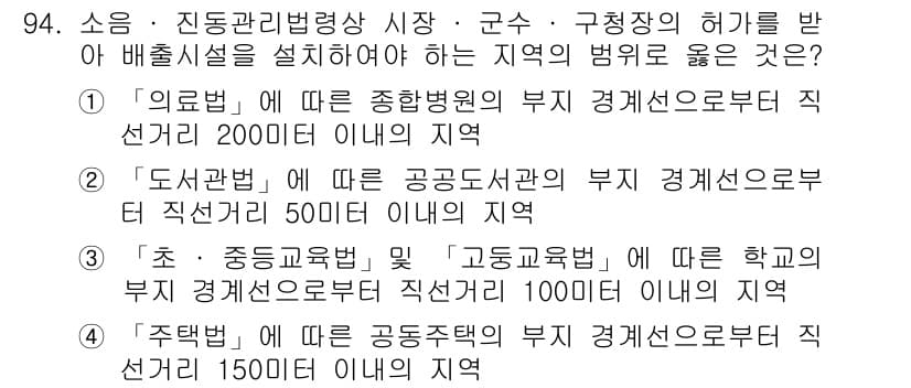 소음진동기사(구) 2021년 94번 - 정답과 핵심 포인트를 검수 중인 기출문제