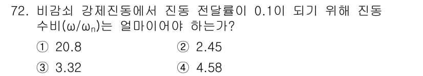 소음진동기사 2021년 72번 - 정답과 핵심 포인트를 검수 중인 기출문제