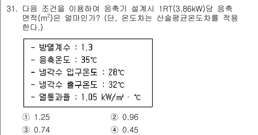 공조냉동기계기사(구) 2022년 32번 - 정답과 핵심 포인트를 검수 중인 기출문제