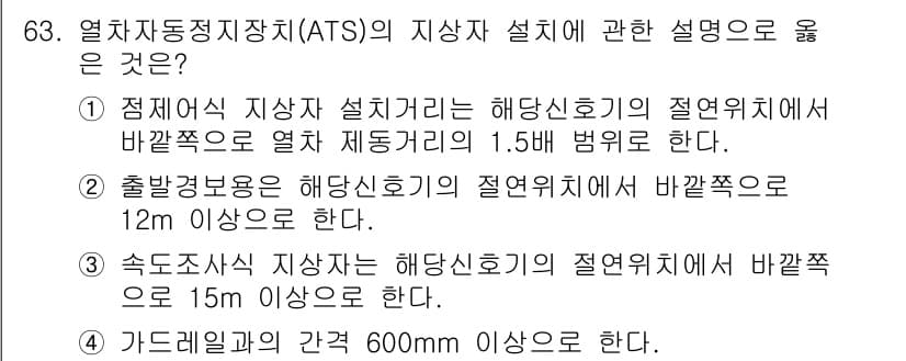 철도신호기사 2022년 64번 - 정답과 핵심 포인트를 검수 중인 기출문제