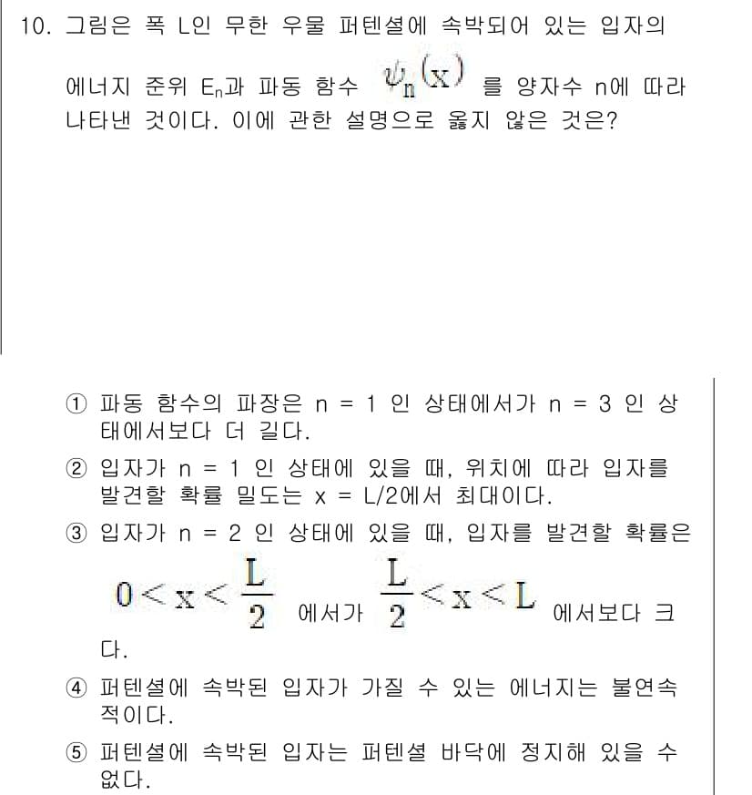 변리사_1차(3교시) 2022년 10번 - 주어진 질문에서 말하는 상황은 파동 함수의 대칭성에 관한 것이다. 파동 ... 에 관한 핵심 기출문제