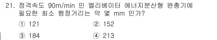 승강기기사 2022년 21번 - 정답과 핵심 포인트를 검수 중인 기출문제