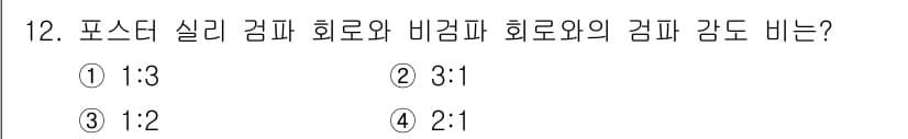 무선설비기사 2021년 12번 - 정답과 핵심 포인트를 검수 중인 기출문제