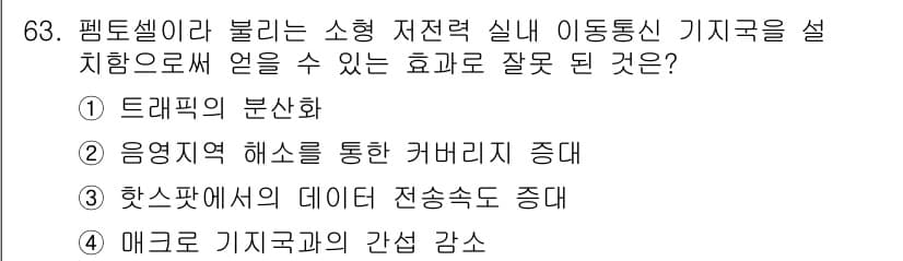 무선설비기사 2021년 63번 - 정답과 핵심 포인트를 검수 중인 기출문제