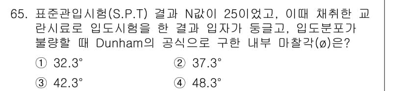 건설재료시험기사 2022년 65번 - 정답과 핵심 포인트를 검수 중인 기출문제