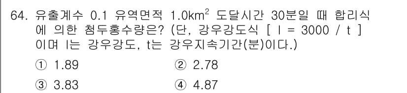 방재기사 2019년 65번 - 정답과 핵심 포인트를 검수 중인 기출문제