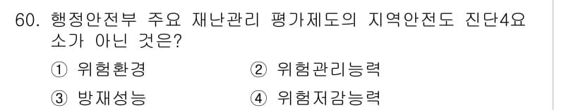 방재기사 2020년 60번 - 정답과 핵심 포인트를 검수 중인 기출문제