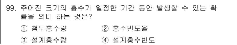 방재기사 2021년 99번 - 정답과 핵심 포인트를 검수 중인 기출문제