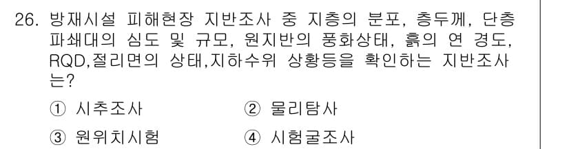 방재기사 2022년 26번 - 정답과 핵심 포인트를 검수 중인 기출문제