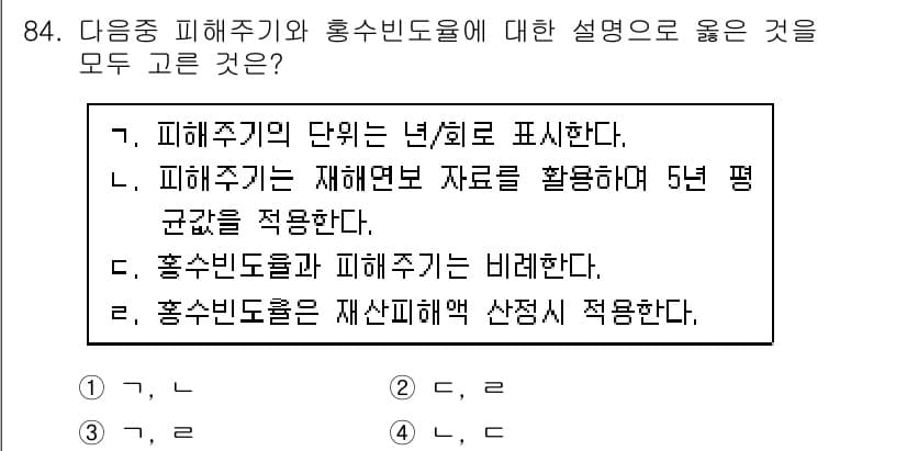 방재기사 2022년 86번 - 정답과 핵심 포인트를 검수 중인 기출문제