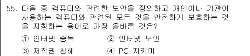전자상거래운용사 2022년 55번 - 정답과 핵심 포인트를 검수 중인 기출문제