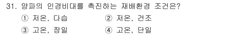 농산물품질관리사_1차 2022년 30번 - 정답과 핵심 포인트를 검수 중인 기출문제