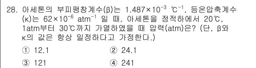 화공기사(구) 2022년 28번 - 정답과 핵심 포인트를 검수 중인 기출문제