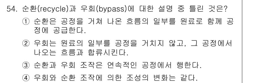 화공기사(구) 2022년 54번 - 정답과 핵심 포인트를 검수 중인 기출문제