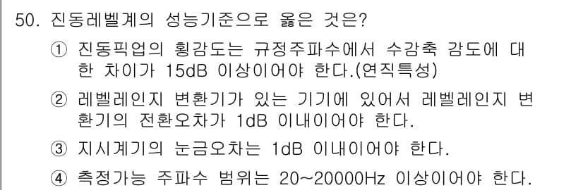 소음진동기사(구) 2022년 50번 - 정답과 핵심 포인트를 검수 중인 기출문제