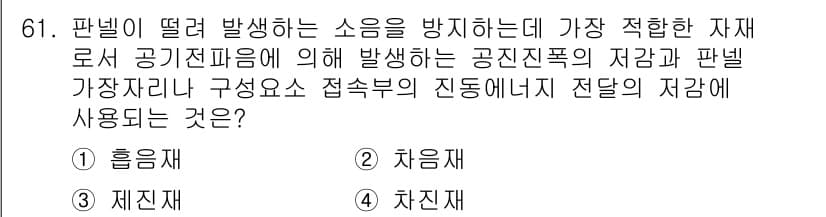 소음진동기사 2022년 61번 - 정답과 핵심 포인트를 검수 중인 기출문제