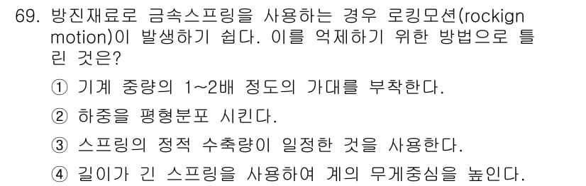 소음진동기사 2022년 69번 - 정답과 핵심 포인트를 검수 중인 기출문제