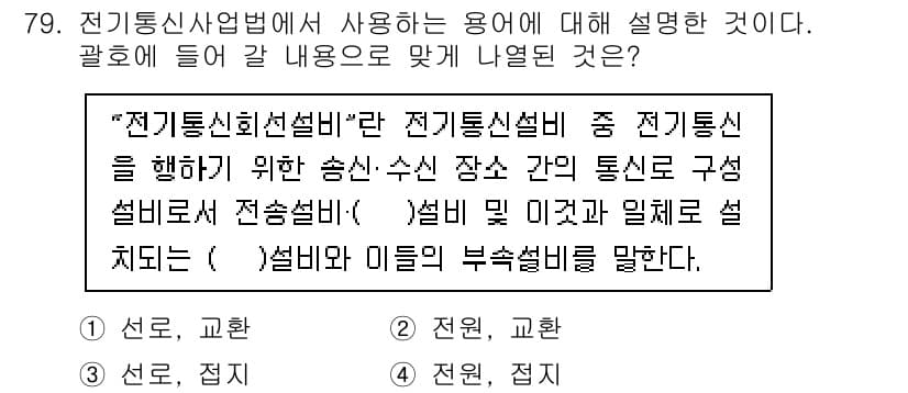 정보통신산업기사 2021년 79번 - 정답과 핵심 포인트를 검수 중인 기출문제