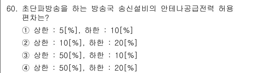 방송통신기능사 2022년 60번 - 정답과 핵심 포인트를 검수 중인 기출문제