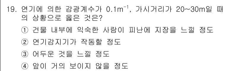 소방설비기사(전기분야) 2022년 19번 - 연기 발생 시 기체의 밀도가 낮아지고, 몸체 내부에 있는 피난자가 연기를... 에 관한 핵심 기출문제