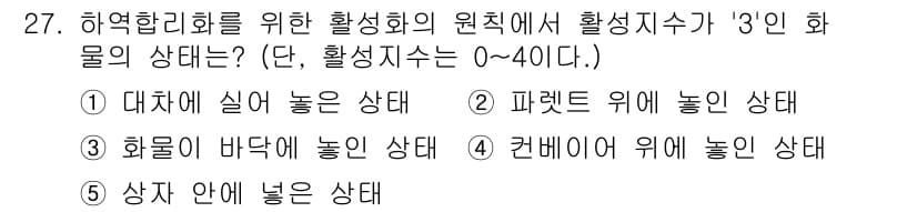 물류관리사_2교시 2022년 27번 - 정답과 핵심 포인트를 검수 중인 기출문제