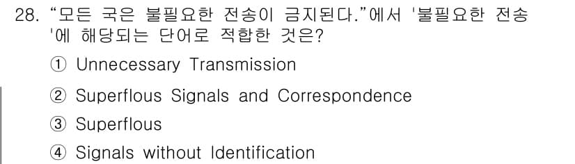 전파전자통신기능사 2021년 28번 - 정답과 핵심 포인트를 검수 중인 기출문제