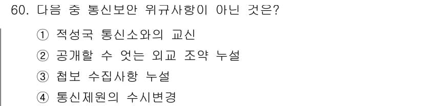 전파전자통신기능사 2021년 60번 - 정답과 핵심 포인트를 검수 중인 기출문제