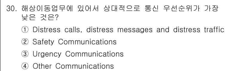 전파전자통신기능사 2022년 30번 - . 다른 통신들(Other Communications)

해상 의사소통에... 에 관한 핵심 기출문제