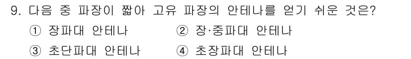 전파전자통신기능사 2022년 9번 - 정답과 핵심 포인트를 검수 중인 기출문제