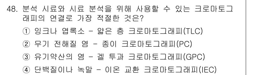 화학분석기사 2022년 48번 - 정답과 핵심 포인트를 검수 중인 기출문제