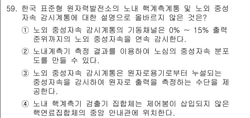 원자력기사 2022년 59번 - 정답과 핵심 포인트를 검수 중인 기출문제