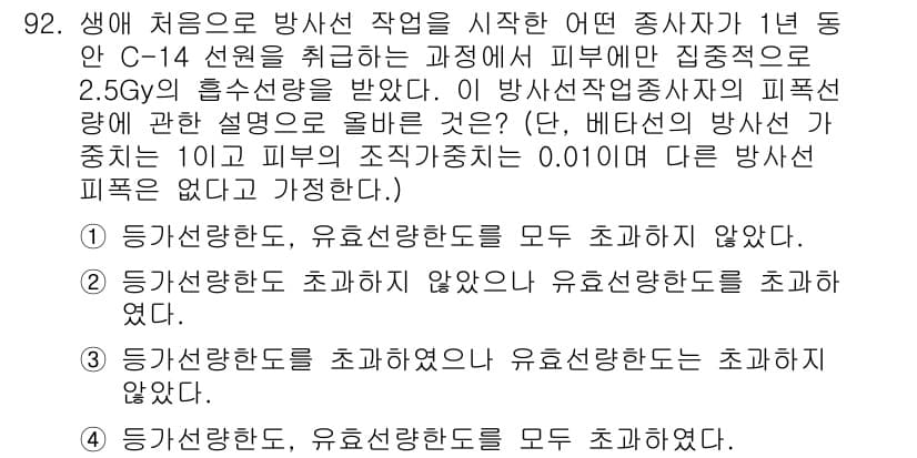 원자력기사 2022년 93번 - 정답과 핵심 포인트를 검수 중인 기출문제