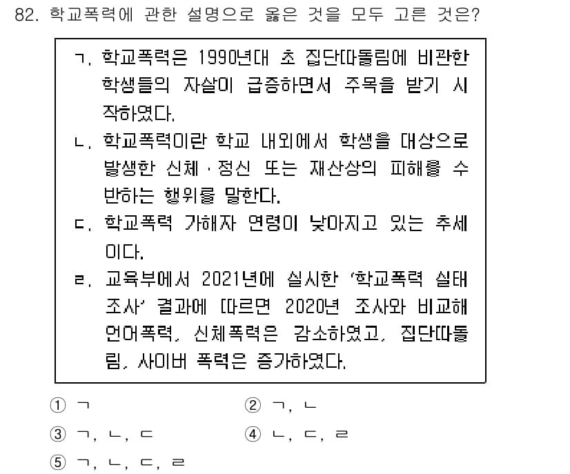 청소년상담사_1급(2교시) 2022년 82번 - 정답과 핵심 포인트를 검수 중인 기출문제