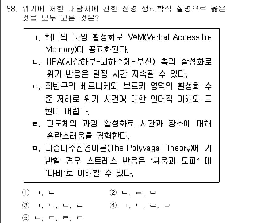 청소년상담사_1급(2교시) 2022년 88번 - 정답과 핵심 포인트를 검수 중인 기출문제