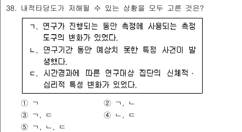 청소년상담사_2급(1교시)(구) 2022년 38번 - 정답 5번은 연구의 진행 과정에서 발생할 수 있는 예기치 않은 사항을 설... 에 관한 핵심 기출문제