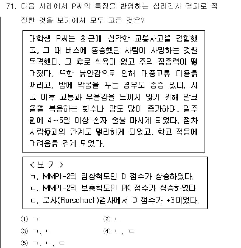 청소년상담사_2급(1교시)(구) 2022년 71번 - 정답과 핵심 포인트를 검수 중인 기출문제