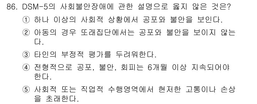 청소년상담사_2급(1교시) 2022년 86번 - 정답과 핵심 포인트를 검수 중인 기출문제
