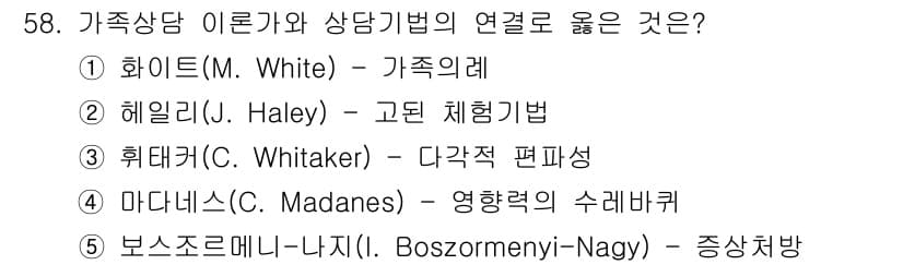 청소년상담사_2급(2교시) 2022년 58번 - 정답과 핵심 포인트를 검수 중인 기출문제