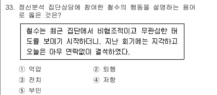 청소년상담사_3급(1교시) 2022년 33번 - 정답과 핵심 포인트를 검수 중인 기출문제