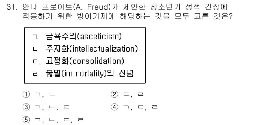 청소년상담사_3급(2교시) 2022년 31번 - 정답과 핵심 포인트를 검수 중인 기출문제