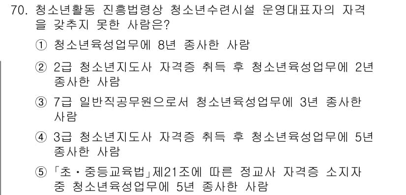 청소년상담사_3급(2교시) 2022년 70번 - 정답과 핵심 포인트를 검수 중인 기출문제