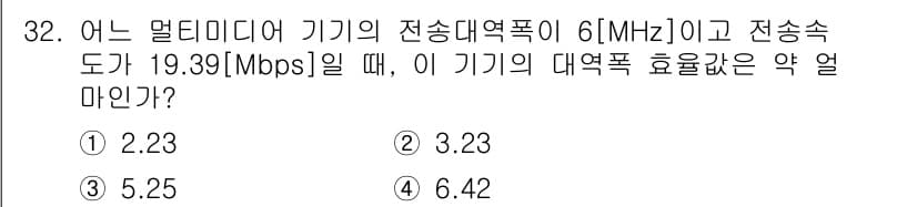 정보통신기사 2022년 32번 - 정답과 핵심 포인트를 검수 중인 기출문제