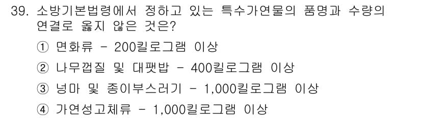 경비지도사_2차(소방학) 2022년 39번 - 정답과 핵심 포인트를 검수 중인 기출문제