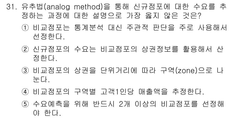 유통관리사_2급 2022년 31번 - 정답과 핵심 포인트를 검수 중인 기출문제