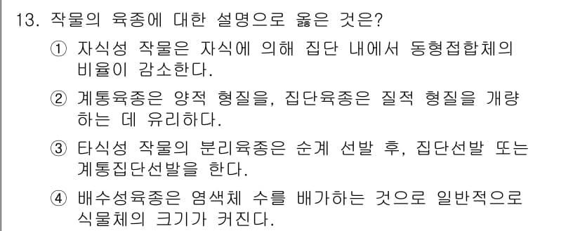 9급_지방직_공무원_재배학개론 2022년 13번 - 정답과 핵심 포인트를 검수 중인 기출문제